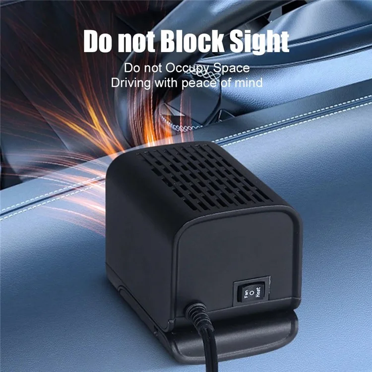 Chauffage de voiture pliable 12V N02 pour le dégivrage et la désembuage du pare-brise, ventilateur de chauffage intérieur pour véhicule