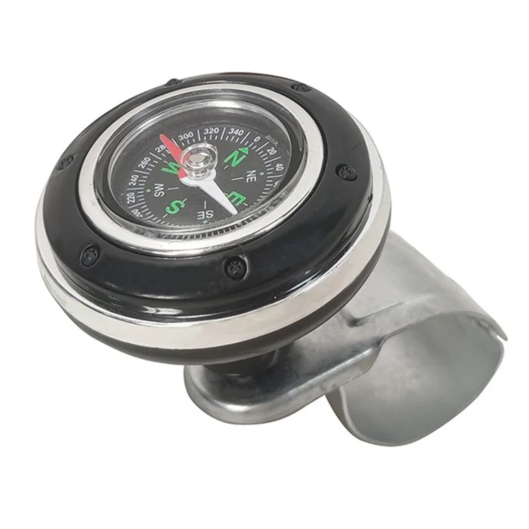 Boîtier du volant de direction en plastique + fer CARFU Compass Car Steering Auxiliary Booster Control Handle - Noir