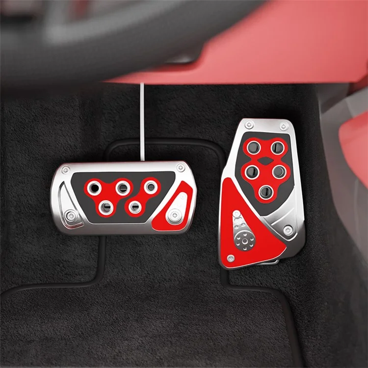 Pédales de voiture CARFU AC-529A pour transmission automatique ABS anti-dérapage - Rouge