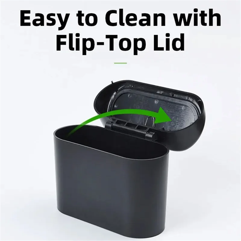 BY-1079 Push Lid Design Car Trash Can Vehicle Door Seat Back Hanging ABS Trash Bin - Blue