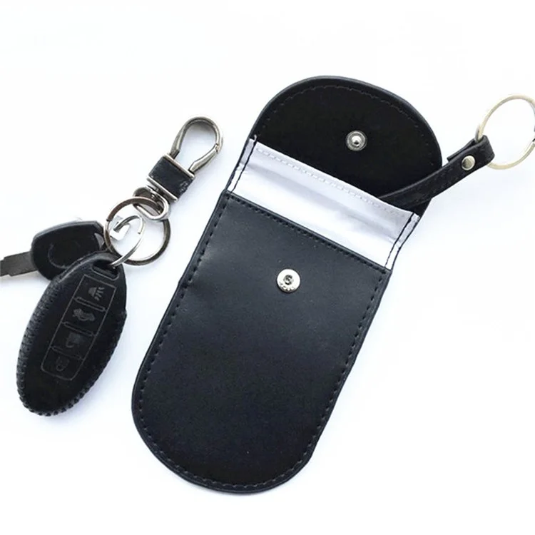 Autoschlüssel-Signalblockierende Tasche, Diebstahlschutz, RFID-Blockierung, echtes Kuhlederfutteral für Autoschlüssel