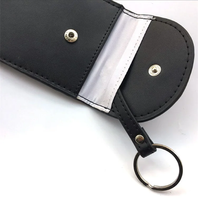 Autoschlüssel-Signalblockierende Tasche, Diebstahlschutz, RFID-Blockierung, echtes Kuhlederfutteral für Autoschlüssel