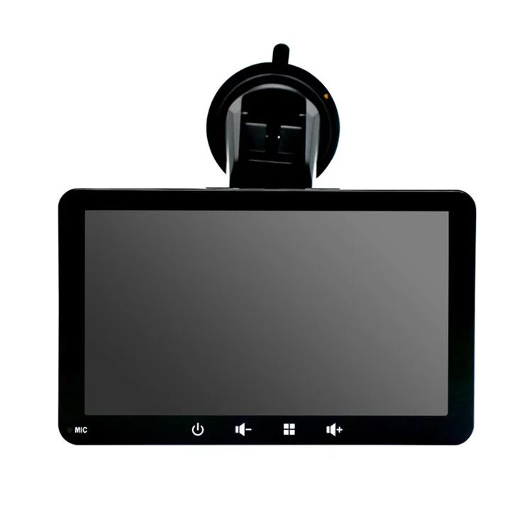 W507D 7-inch HD Touch Display Portable Car Play with 12-LED Camera, 2.4GHz WiFi Car Monitor, Suction Holder