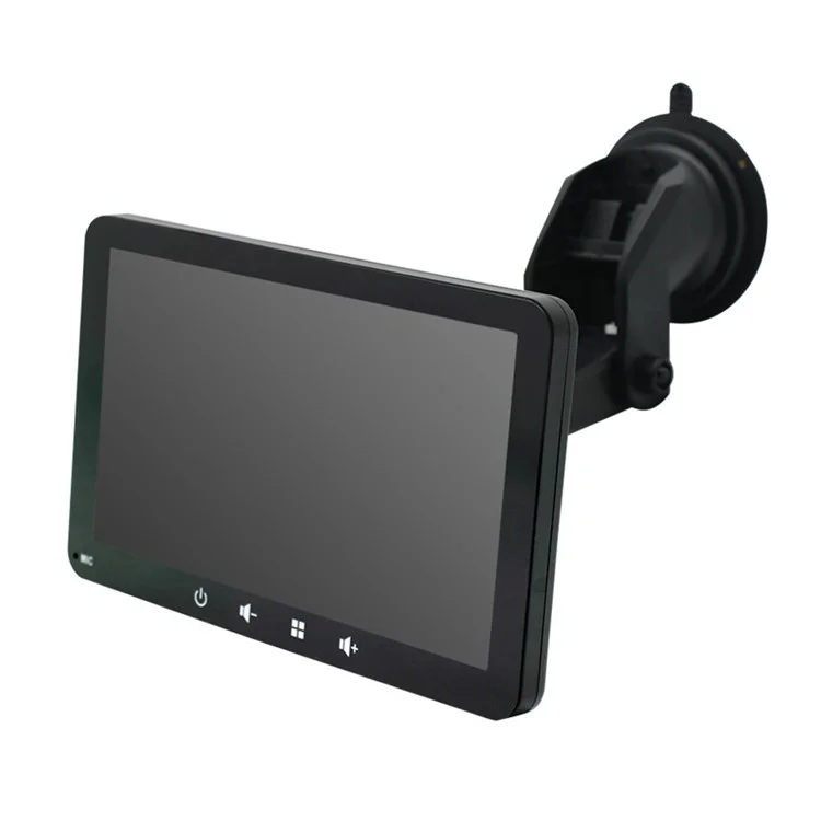 W507D 7-inch HD Touch Display Portable Car Play with 12-LED Camera, 2.4GHz WiFi Car Monitor, Suction Holder