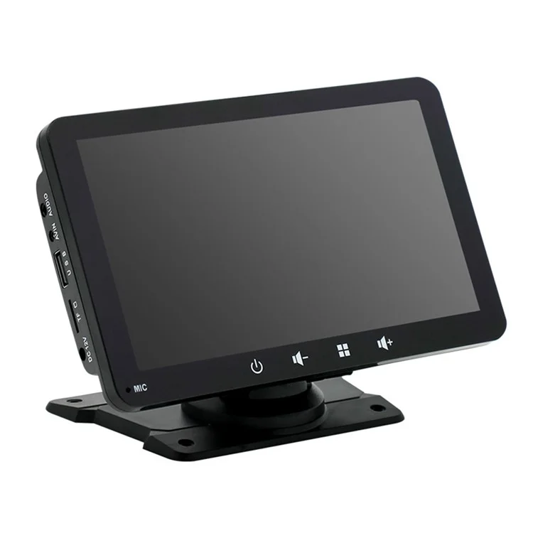 W507C Mirror Link Android Auto Car Play 7-inch HD Touch Display Car Stereo with 12-LED Camera, Flat Stand