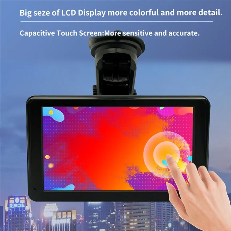 W506B Mirror Link Android Auto Car Play with 12-LED Camera, 7-inch HD Touch Screen Car Stereo with Stand