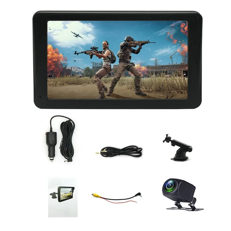 W506C 7-inch HD Touch Display Car Play with AHD Camera, Portable Car Stereo Support Mirror Link Android Auto