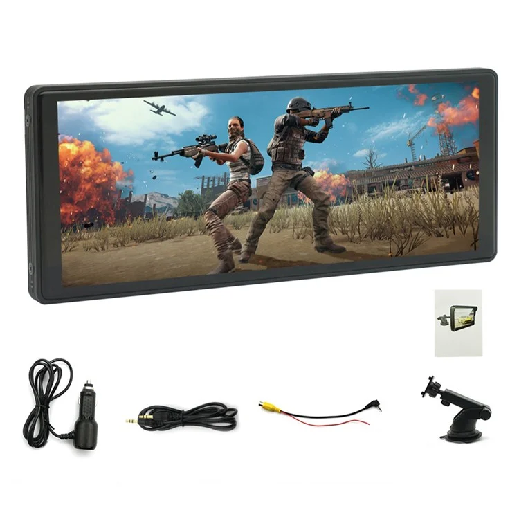 W508A 9.36-inch Display Car Play with Suction Cup Mount, Portable Bluetooth-compatible Car Stereo Support USB-Disk, TF Card