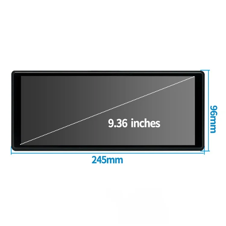 W508A 9.36-inch Display Car Play with Suction Cup Mount, Portable Bluetooth-compatible Car Stereo Support USB-Disk, TF Card