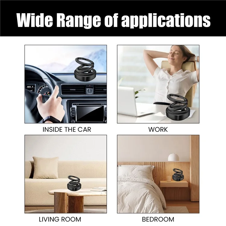RAYHONG RAD04-A004 Radiateur Vibrant Portable Mini Purificateur d'air Chauffage Cinétique Solaire pour Intérieur de Voiture - Rouge 