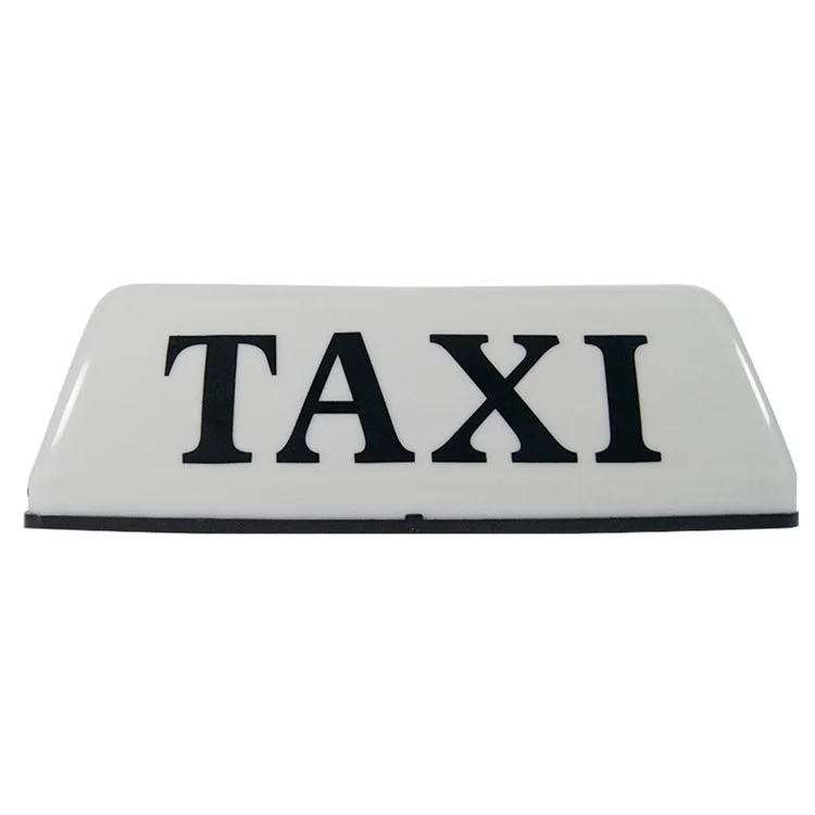CARFU AC-777A 12V Universal Magnetic Taxi Roof Light PP Taxi LED Lamp - White