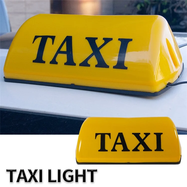 CARFU AC-777A 12V Universal Magnetic Taxi Roof Light PP Taxi LED Lamp - White