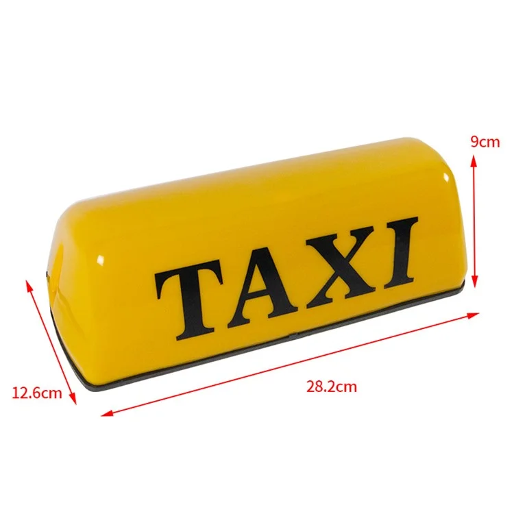 CARFU AC-777A 12V Universal Magnetic Taxi Roof Light PP Taxi LED Lamp - White