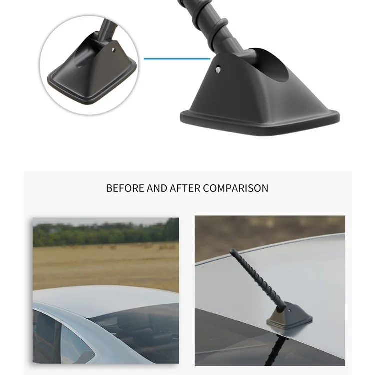 Antenne de voiture modifiée CARFU AC-1145 Poteau décoratif de toit de véhicule en ABS
