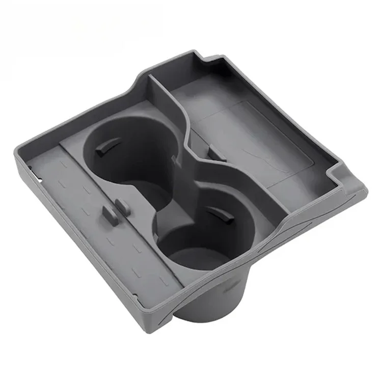 Para Tesla Model 3 / Y Cup Holder Center Console Glasses Card Storage Tray - Cinza
