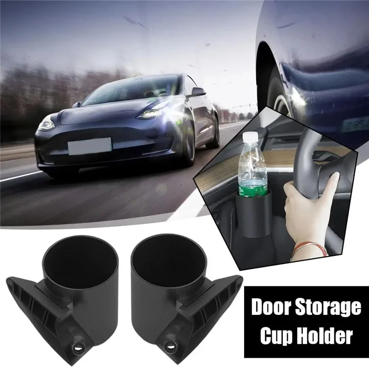 ALZH070 2Pcs Pour Tesla Model 3 / Y Porte-gobelet de voiture Boîte de rangement de boissons