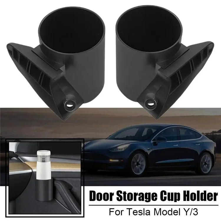 ALZH070 2Pcs Pour Tesla Model 3 / Y Porte-gobelet de voiture Boîte de rangement de boissons