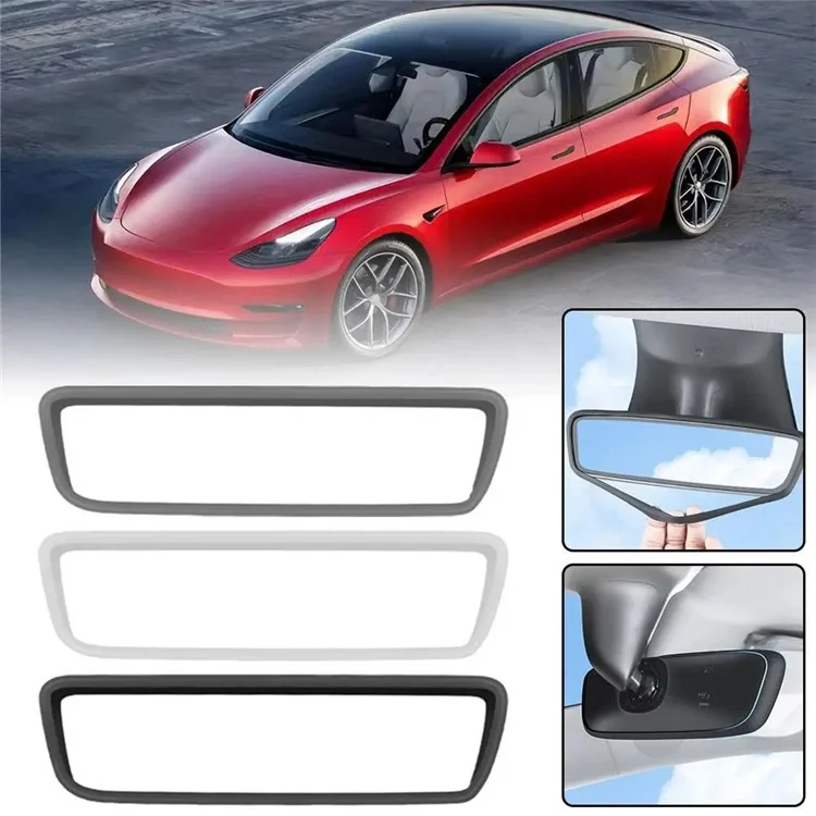 TSL941 Pour modèle Y / 3 Rétroviseur intérieur arrière de voiture Protecteur en silicone - Gris