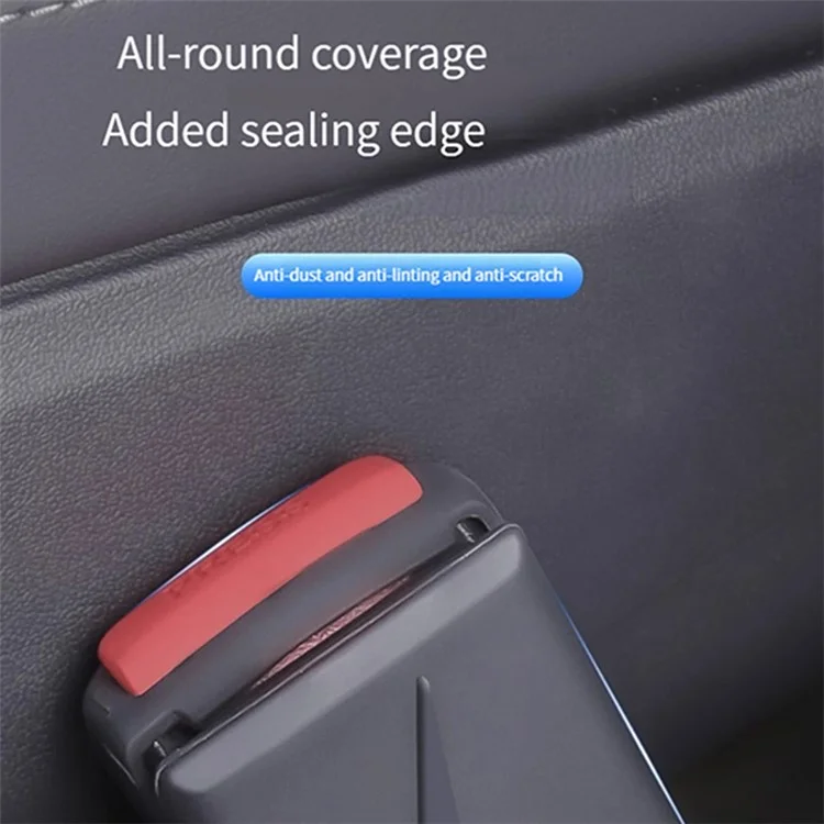 TSL825 2 pezzi / Set per Tesla Model 3 / Y Copertura della fibbia di sicurezza dell'auto in silicone