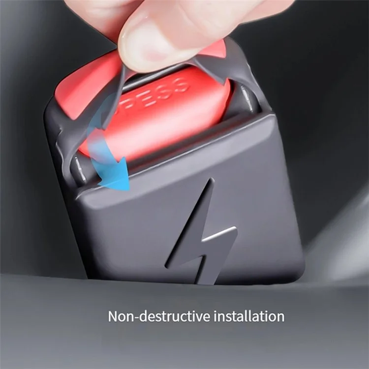TSL825 2 pezzi / Set per Tesla Model 3 / Y Copertura della fibbia di sicurezza dell'auto in silicone