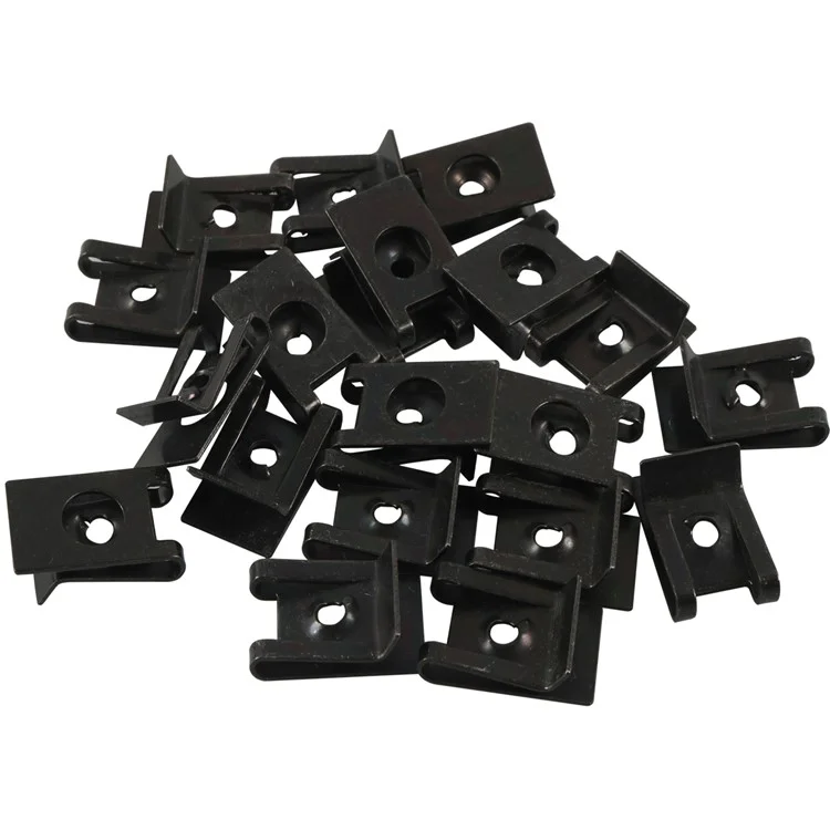 A7552 225PCS Mangan-Stahl-Wagen-U-Muttern-Clips Ersatzteile mit 6 Größen