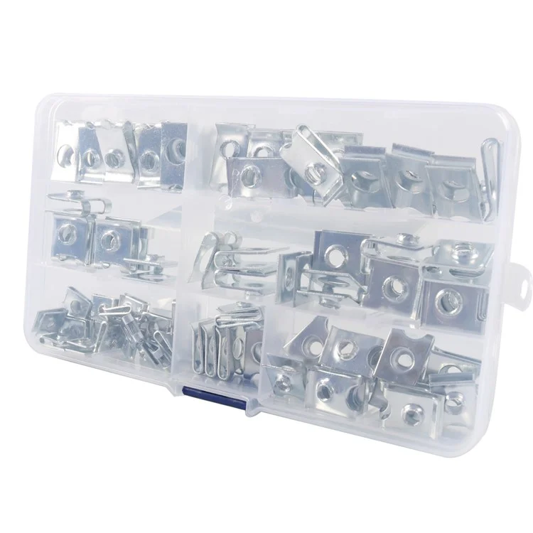 Kit d'écrous en U en acier au manganèse de 80 pièces assortis M4/M5/M6 pour voiture 