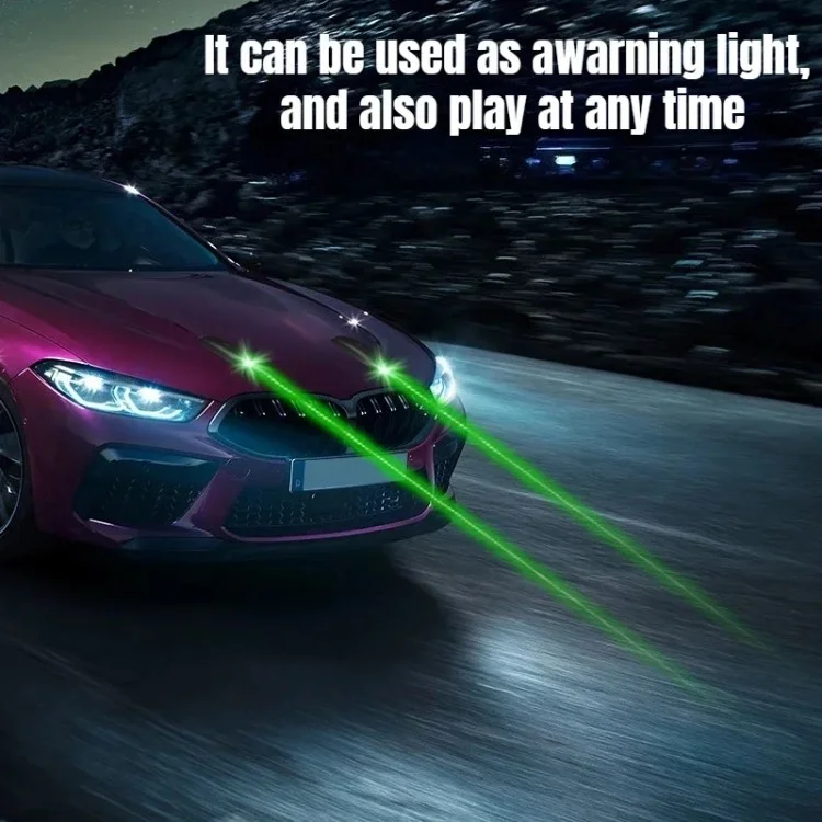 H901 2Stück Fernbedienung Auto Dachwarnung Licht Wasserdicht Grüne Laser Lampe - Schwarz