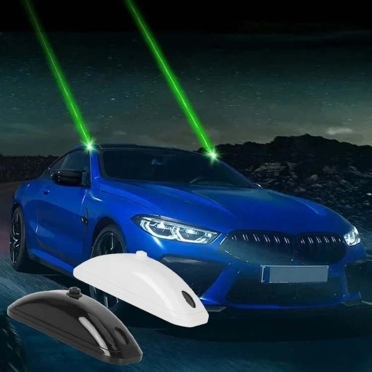 H901 2Stück Fernbedienung Auto Dachwarnung Licht Wasserdicht Grüne Laser Lampe - Schwarz