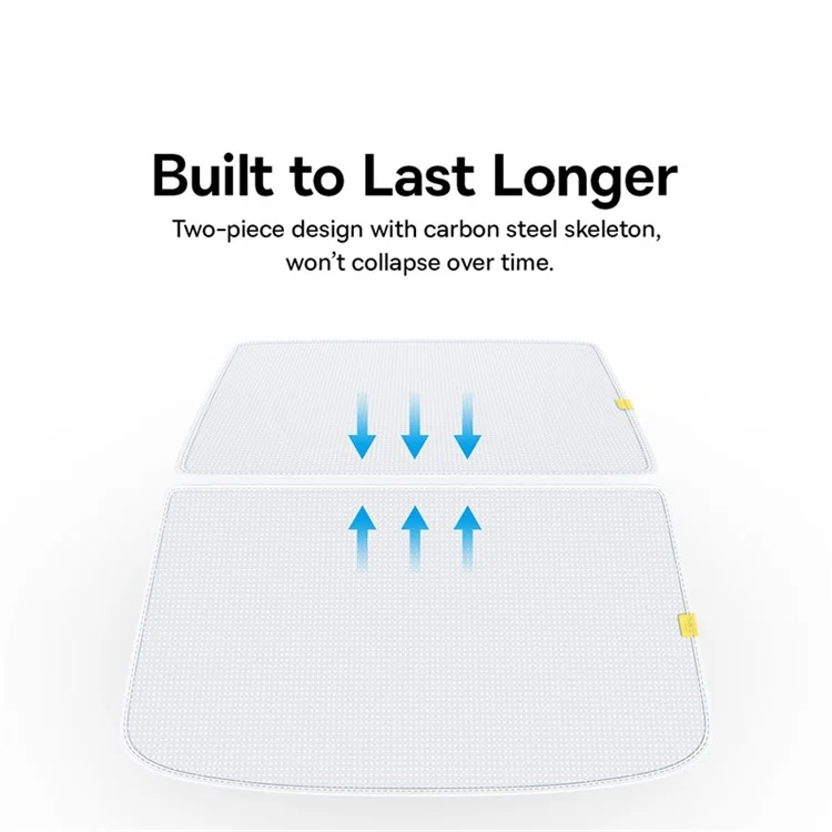 Serie BASEUS T-Space BS-TS011 2Pcs Visera solar para el techo solar del coche para Tesla Model Y Cortina de una sola capa - Blanco luna 