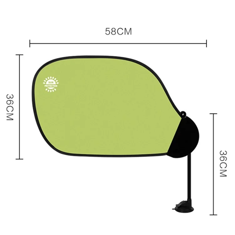 Parasole per finestra dell'auto Protezione UV Parasole per finestra d'auto regolabile con ventosa - Verde 