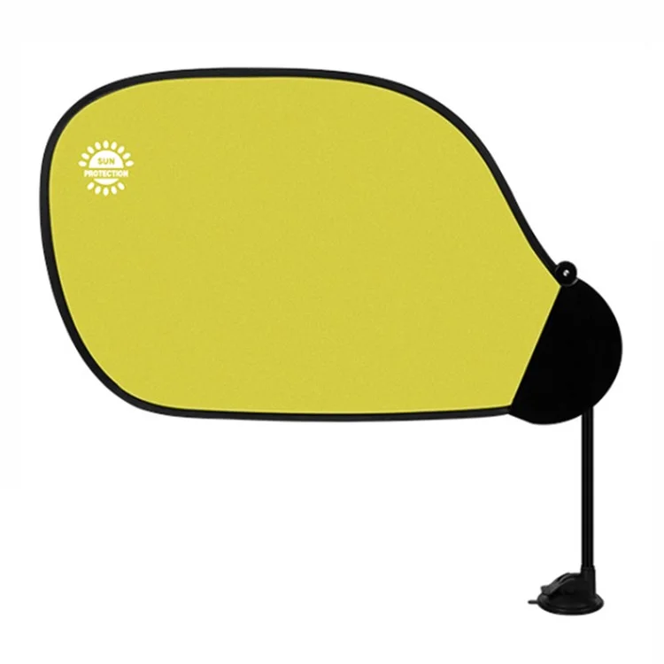 Car Window Sun Shade UV Protection Adjustable Auto Window Shade with Suction Cup - Yellow