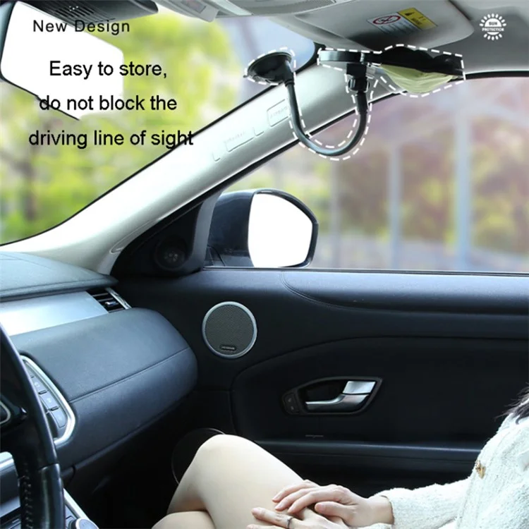 Car Window Sun Shade UV Protection Adjustable Auto Window Shade with Suction Cup - Yellow