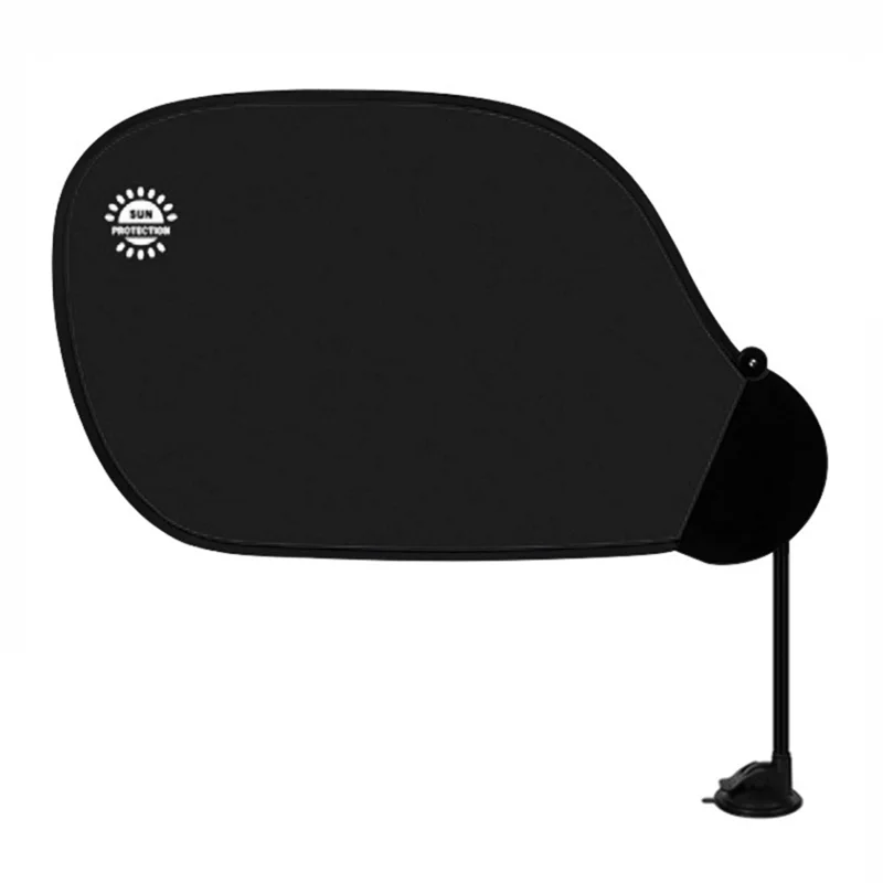Car Window Sun Shade UV Protection Adjustable Auto Window Shade with Suction Cup - Black