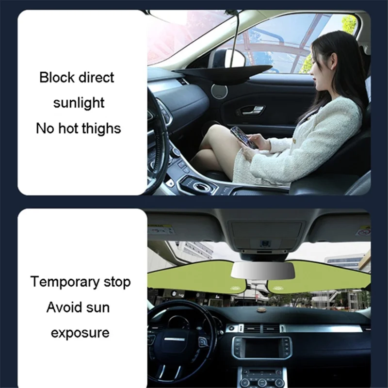 Car Window Sun Shade UV Protection Adjustable Auto Window Shade with Suction Cup - Black