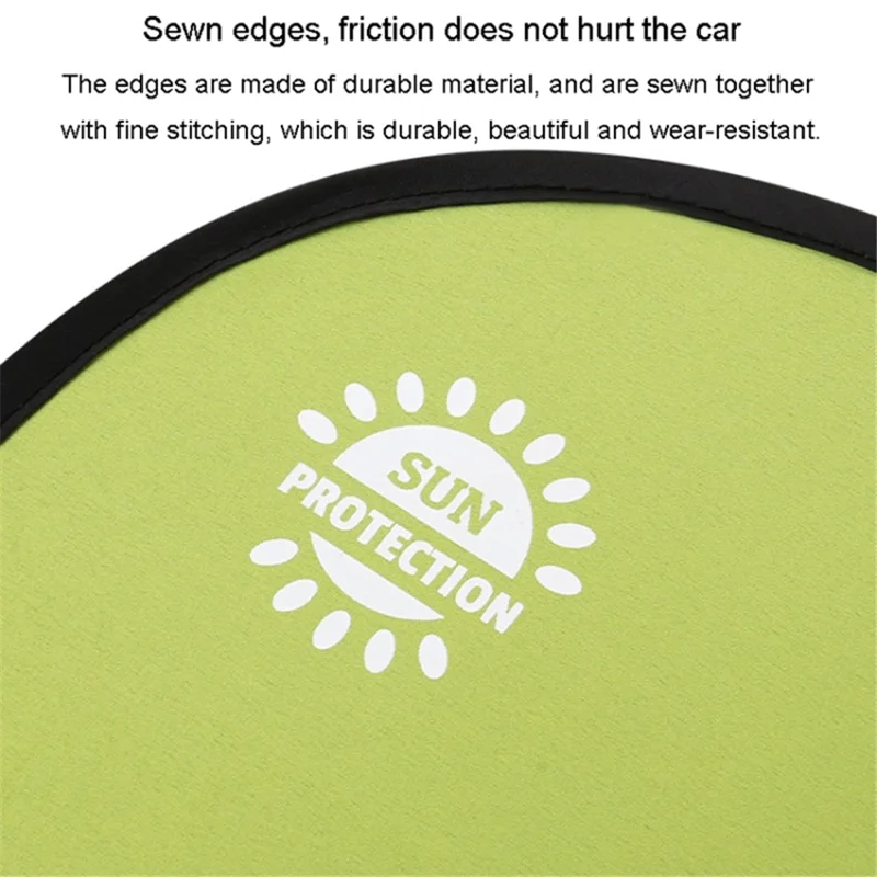 Car Window Sun Shade UV Protection Adjustable Auto Window Shade with Suction Cup - Black