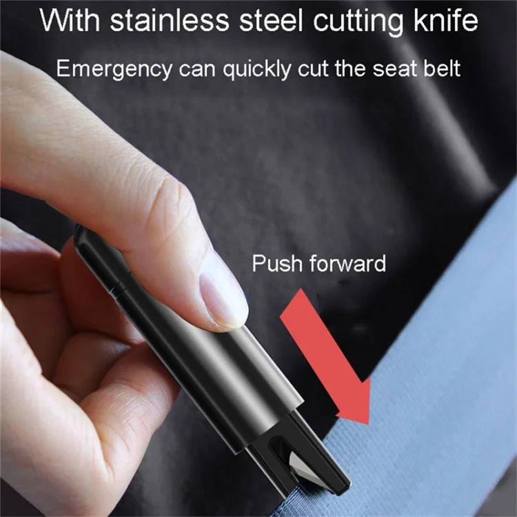 Car Window Breaker Safety Hammer Seat Belt Cutter Life-Saving Emergency Escape Tool - Red