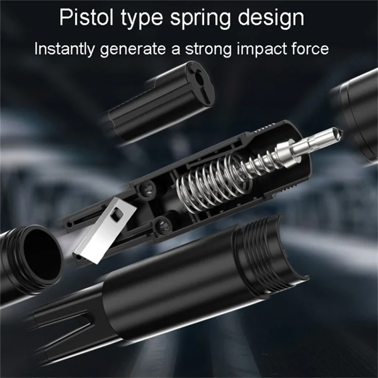 Car Window Breaker Safety Hammer Seat Belt Cutter Life-Saving Emergency Escape Tool - Silver