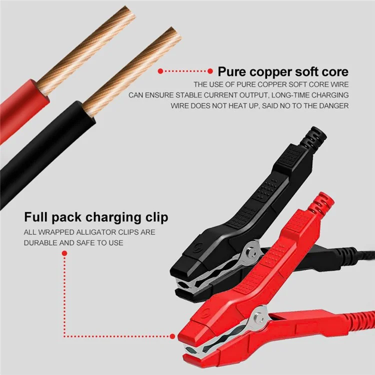 Cargador de batería automático para automóvil con pantalla táctil E-FAST TK-1500 para litio LiFePO4, AGM, GEL, plomo-ácido - Enchufe de EE. UU. / Amarillo