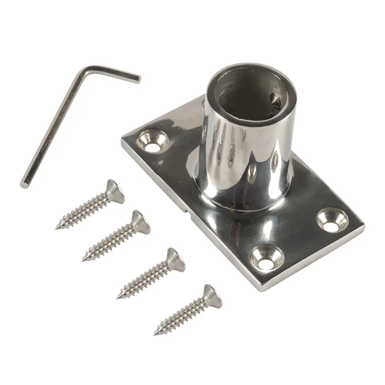 A8767 90-Grad-Rechteckrohrbasis Edelstahl 316 Hardware-Zubehör für Boote, Yachten