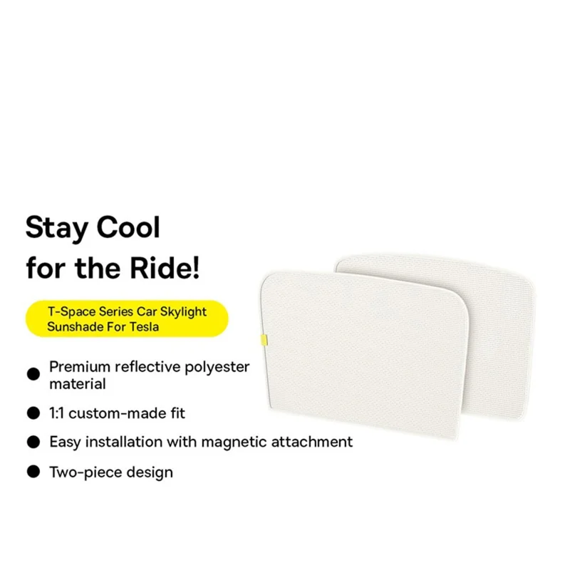 BASEUS T-Space Series for Tesla Model 3 / Y Single Layer Car Skylight Anti-UV Sunshade