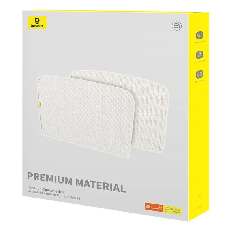 BASEUS T-Space Series for Tesla Model 3 / Y Single Layer Car Skylight Anti-UV Sunshade