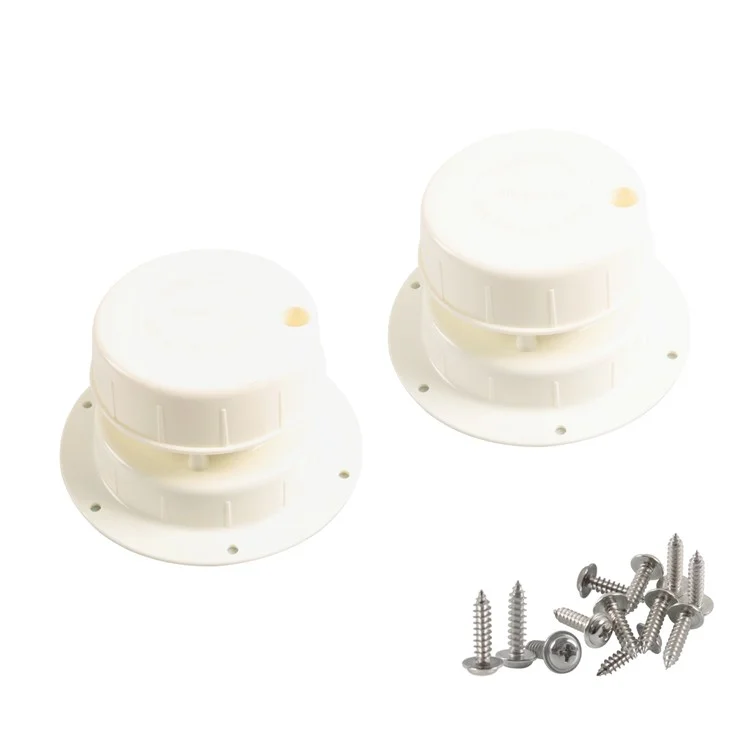 A8254 2Pcs RV Plumbing Vent Caps Camper Vent Cap for 1 to 2 3 / 8 Inch Pipe (with Screws)