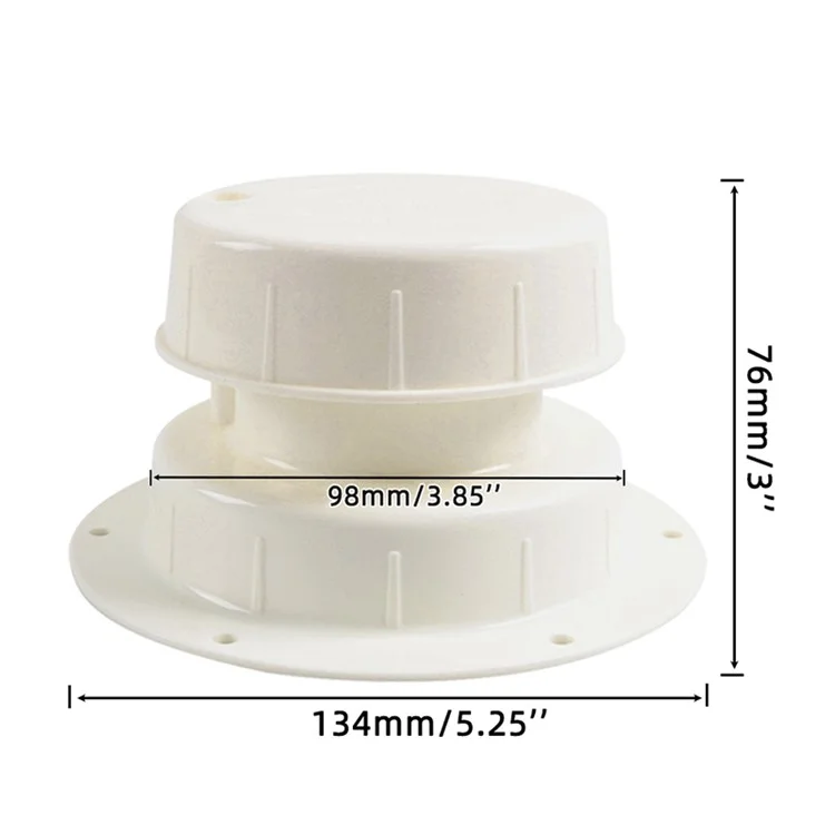 A8254 2Pcs RV Plumbing Vent Caps Camper Vent Cap for 1 to 2 3 / 8 Inch Pipe (with Screws)
