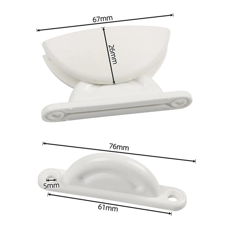 2Pcs Nylon RV Door Holder Catch Latch Camper Trailer Cargo Hatch Door Retainer - White