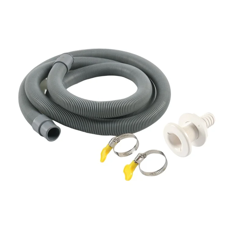 Kit de conexão de tubo de saída de porão A7989 Gray 3/4 polegadas (Grampo de tubo de 19 mm + Tubo corrugado de 6 pés de 19 mm)