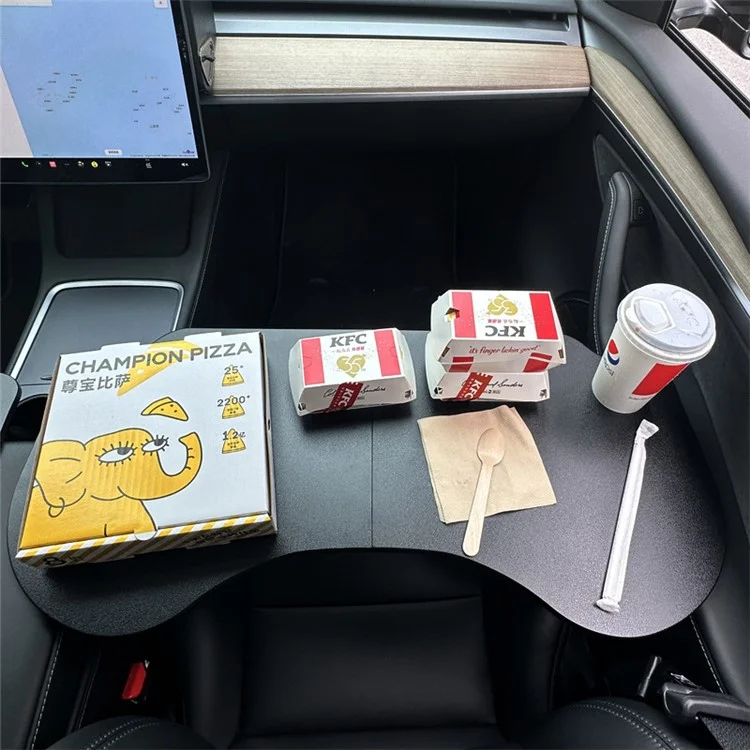 FR22-ZB-005-PW For Tesla Model 3 / Y Car Table Board Laptop Holder Foldable Dining Tray