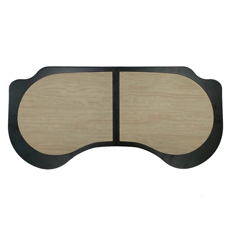 For Tesla Model 3 / Y Wood Grain PU Leather Car Table Board Folding Dining Tray