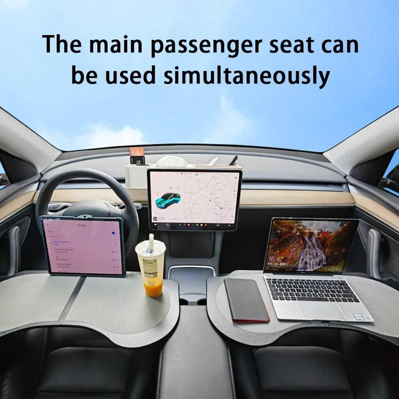 Folding Desk Board for Tesla Model 3 / Y Mini Table for Dining, Computing