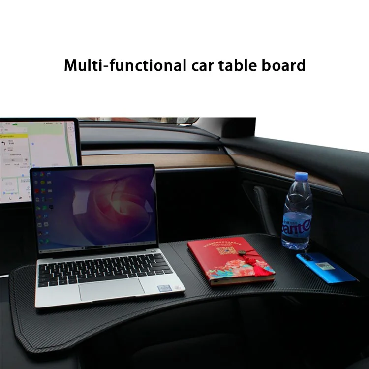 Tabla de Comedor para Automóvil FR-21001 para Tesla Model 3 / Y - Bandeja Plegable Mini de 12 mm con Ranura para Taza