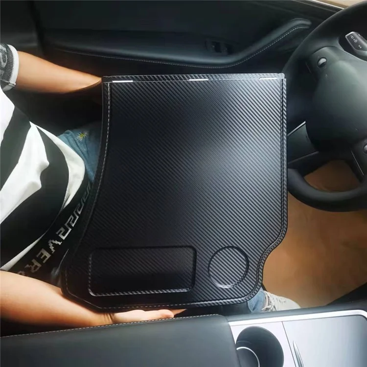 Tabla de Comedor para Automóvil FR-21001 para Tesla Model 3 / Y - Bandeja Plegable Mini de 12 mm con Ranura para Taza